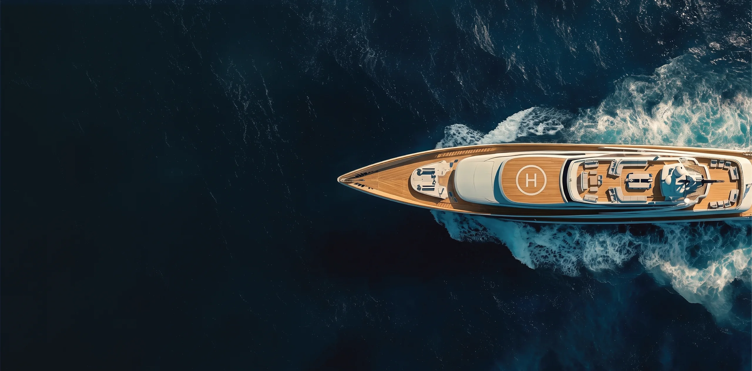 VERTEX Luxury Superyacht Decking Aerial View